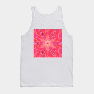 Cartoon Mandala Flower Pink Tank Top